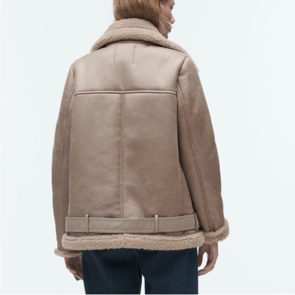 Zara Double Faced Jacket Tan Size Small Great Condition - Picture 2 of 14